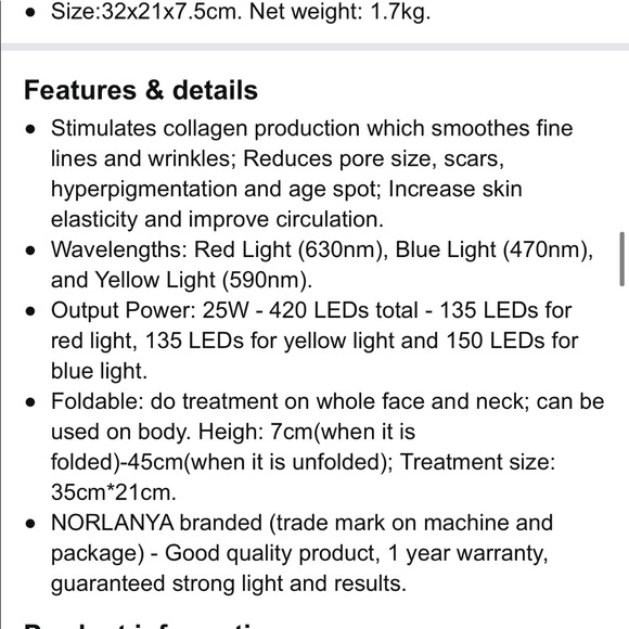 NORLANYA Photon Therapy Facial Salon Skin Care Treatment Machine - Picture 8 of 13